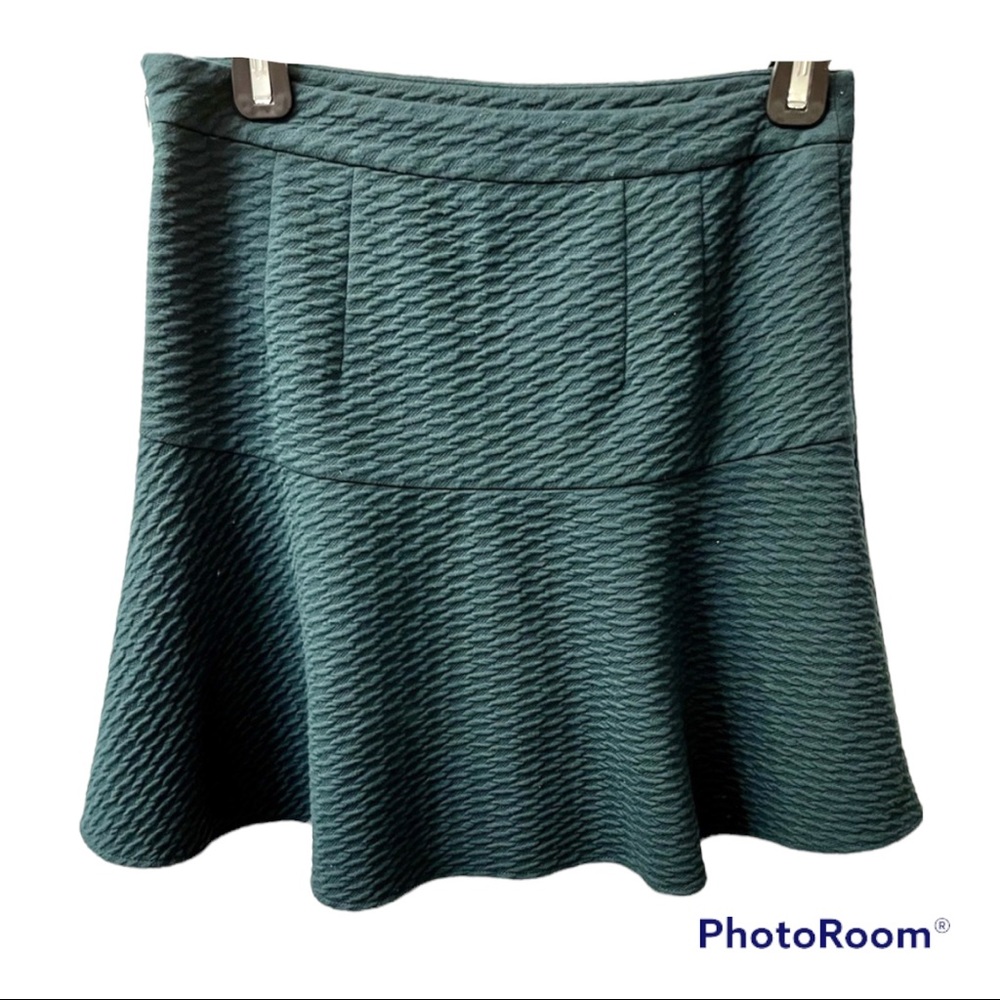 loft skirt, dark green color, used in good condition, size xs. - Picture 1 of 7